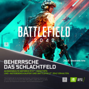 Battlefield 2042 jetzt zu PC-Systemen und Notebooks mit qualifizierten NVIDIA GeForce RTX 3000-GPUs!