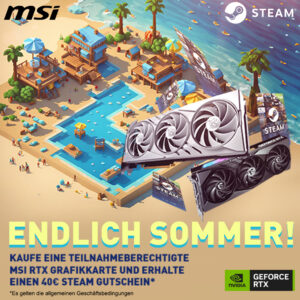 MSI GeForce RTX 4060 Ti & 4070 Ti/SUPER Gaming-Grafikkarten jetzt mit 40 Euro Steam-Guthaben!