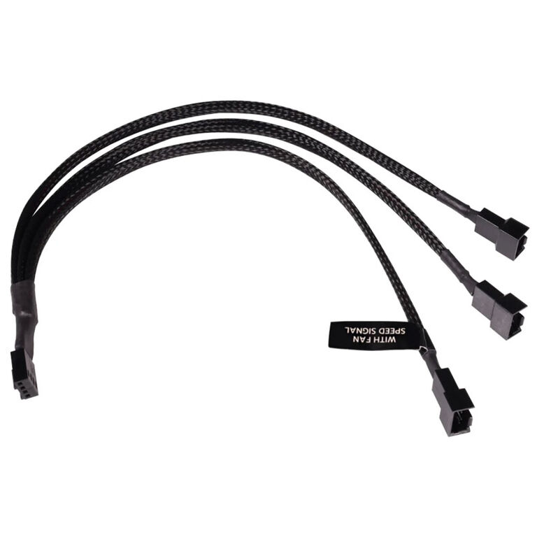 Alphacool Y-Splitter 4-pin to 3x 4-pin PWM 30cm - black image number 0