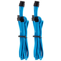 Corsair Premium Sleeved PCIe Single Cable, Double Pack (Gen 4) - blue