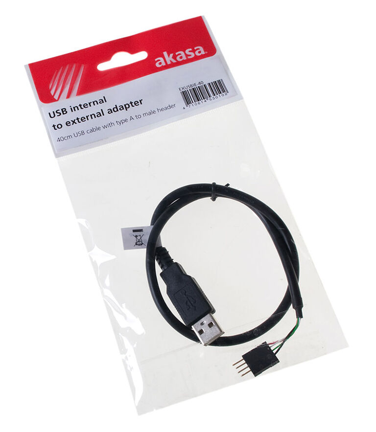 Akasa External to Internal USB Cable - 40 cm image number 2