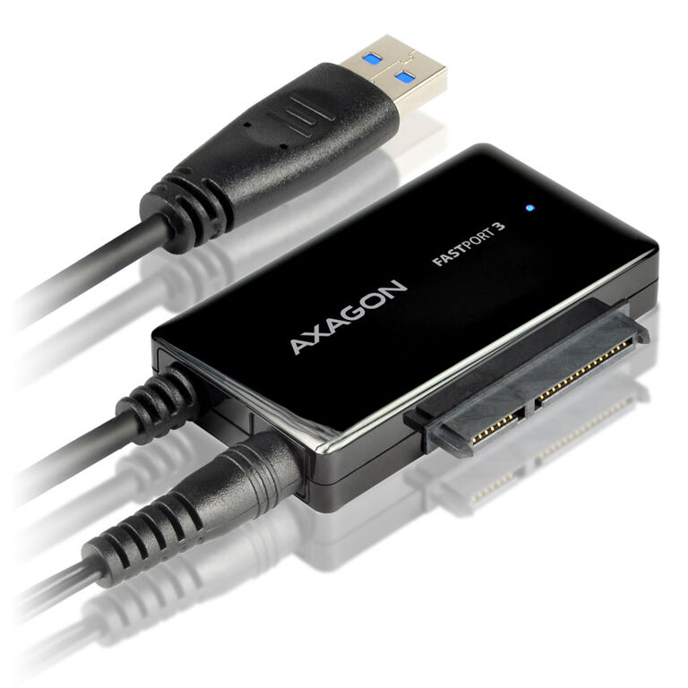 AXAGON ADSA-FP3 FASTPort3 Adapter, USB3.0, HDD/SSD/ODD, SATA 6G - Power Supply image number 0