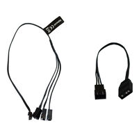 Alphacool Digital RGB LED Y-cable 3-way with JST connector, black - 30cm