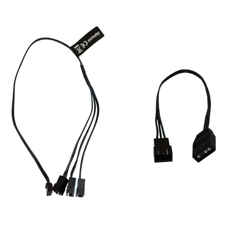 Alphacool Digital RGB LED Y-cable 3-way with JST connector, black - 30cm image number 0