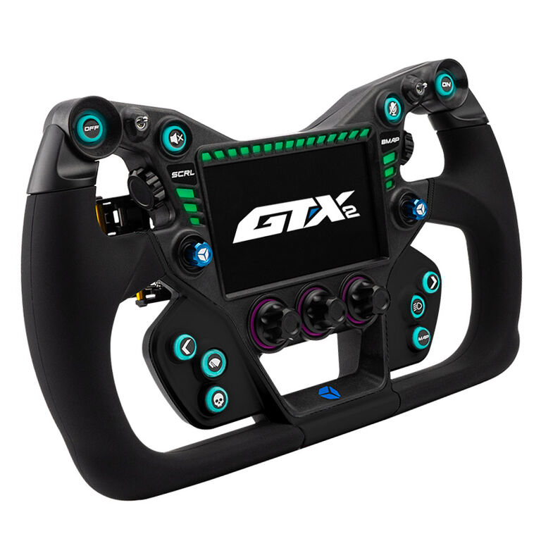 Cube Controls GTX2 Steering Wheel, black/blue - 30cm Grip image number 0