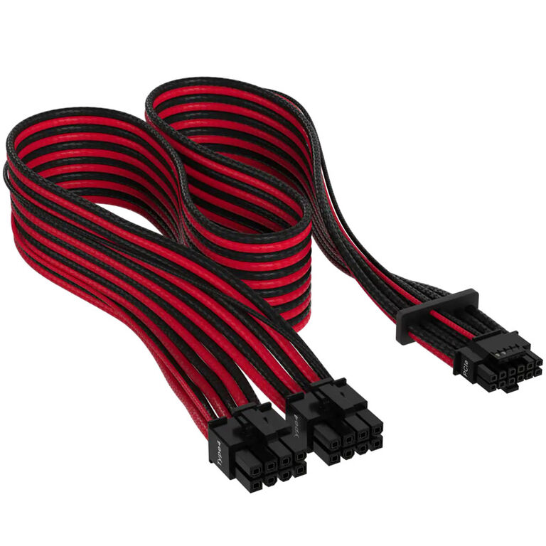 Corsair Premium Sleeved 12+4 Pin PCIe Gen5 12VHPWR 600W - black/red image number 0