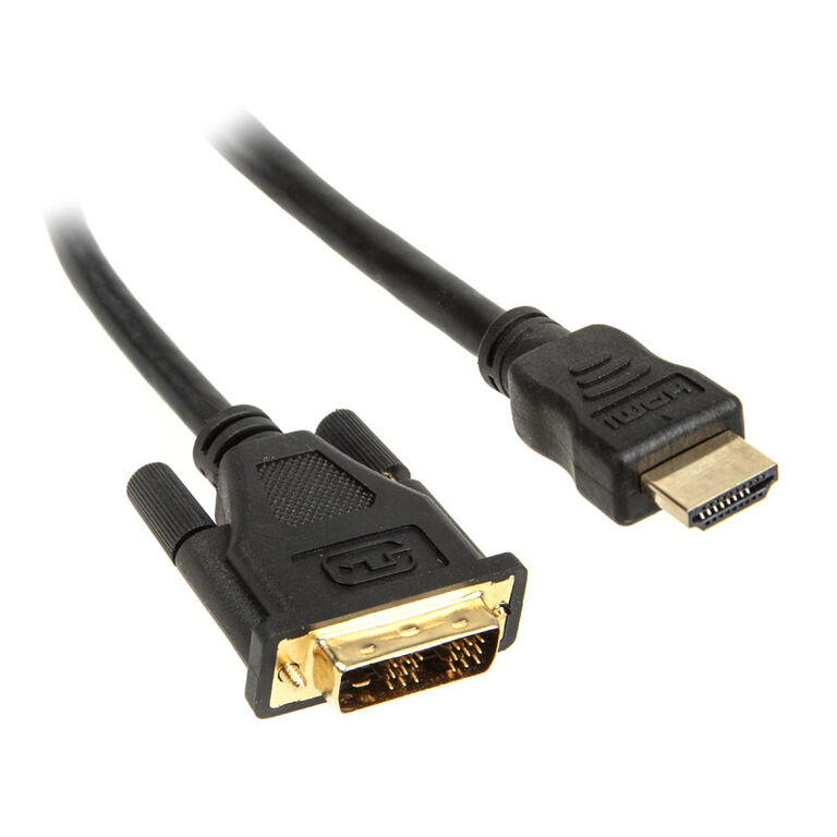 InLine HDMI to DVI Adapter Cable High Speed, black - 0.5m image number 0