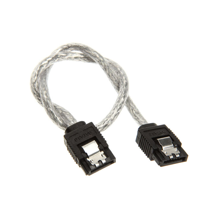 InLine SATA III (6Gb/s) Cable round, transparent - 0.3m image number 1