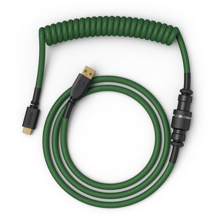 Glorious Coiled Cable Forest Green, USB-C to USB-A - 1,37m, green image number 1