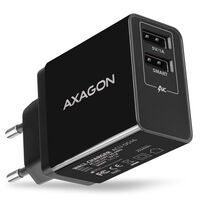 AXAGON ACU-DS16 charger, 2x USB-A, Smart 5V 1.2A, 16W - black