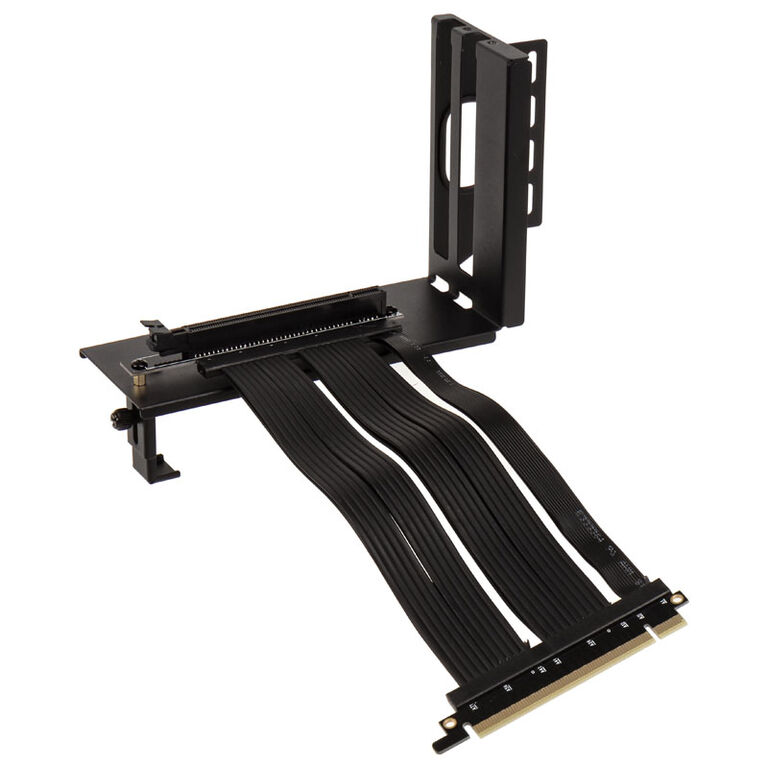 Raijintek Paxx Vertical PCI Slot Bracket + PCIe x16 Riser Flat Ribbon Cable, 20cm image number 1