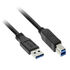 InLine USB 3.0 Cable, A to B, black - 2m image number null