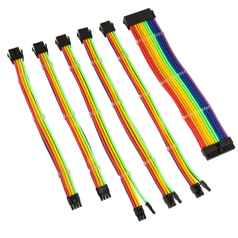 Kolink Core Adept Braided Cable Extension Kit - Rainbow image number 1