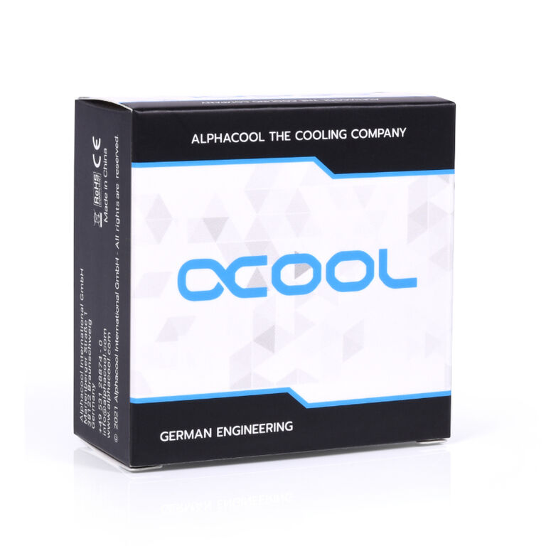 Alphacool 45 degrees G1/4 inch female to G1/4 inch female, black image number 3