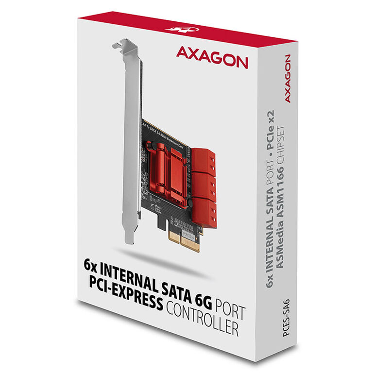 AXAGON PCES-SA6 PCIe Controller 6x interne SATA 6G Port, LP image number 2