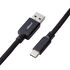 CableMod Classic Coiled Keyboard Cable USB-C to USB Type A, Midnight Black - 150cm image number null
