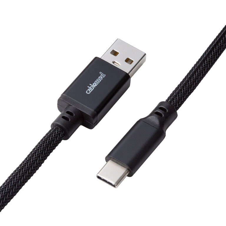 CableMod Classic Coiled Keyboard Cable USB-C to USB Type A, Midnight Black - 150cm image number 2