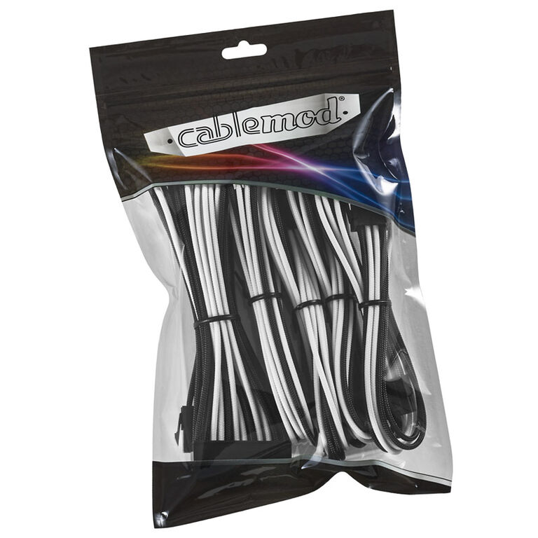 CableMod Classic ModMesh Cable Extension Kit - 8+6 Series - schwarz/weiß image number 1