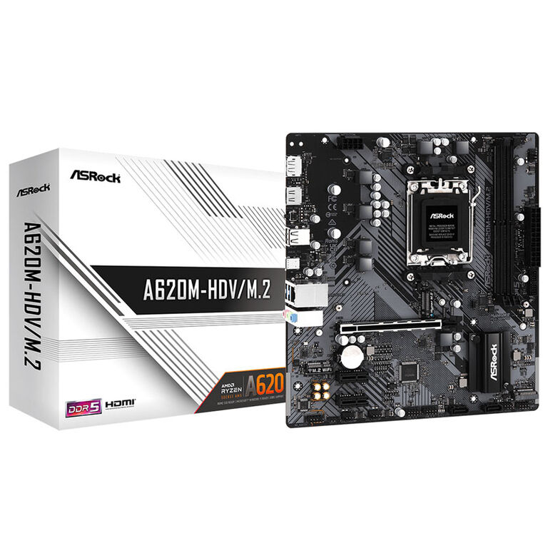 ASRock A620M-HDV/M.2, AMD A620 Motherboard - Socket AM5, DDR5 image number 0