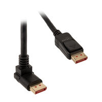 InLine 8K (UHD-2) DisplayPort Cable, upward angled, black - 1m