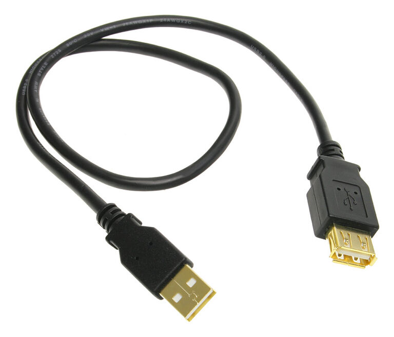 InLine USB 2.0 Extension, gold-plated contacts - 0.5m image number 1