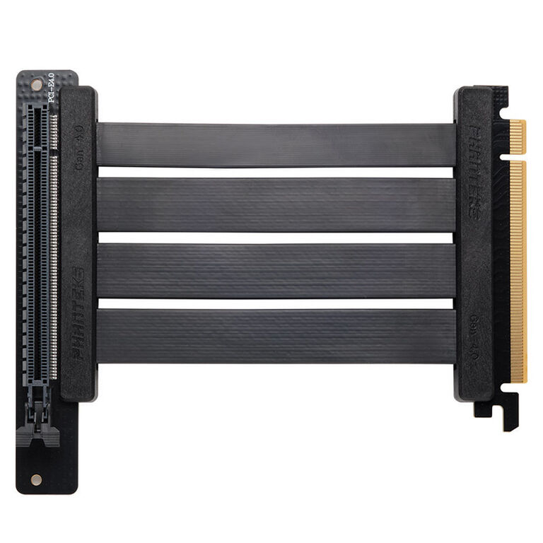 PHANTEKS PCI-E 4.0 x16 Riser Flat Line cable, 90 degrees, 15cm - black image number 1