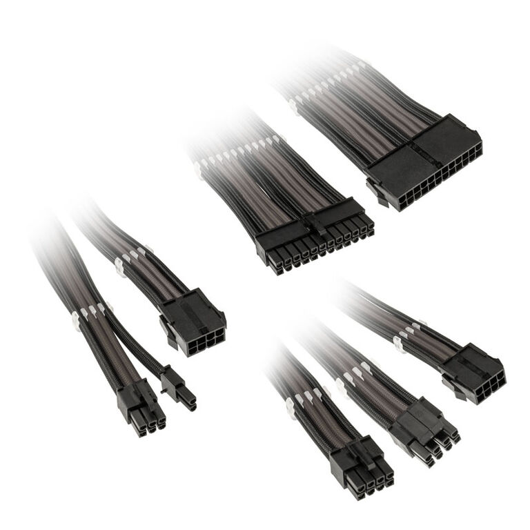 Kolink Core Adept Braided Cable Extension Kit - Black/Gunmetal image number 0