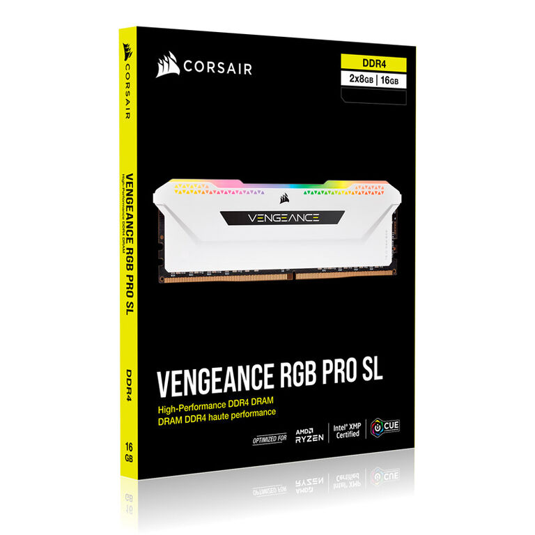 Corsair Vengeance RGB Pro SL, DDR4-3600, CL18 - 16 GB Dual-Kit, white image number 7