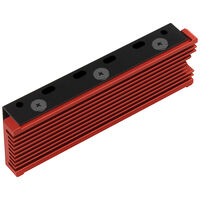 AXAGON CLR-M2 passive M.2 SSD heatsink - 2280, aluminium, red