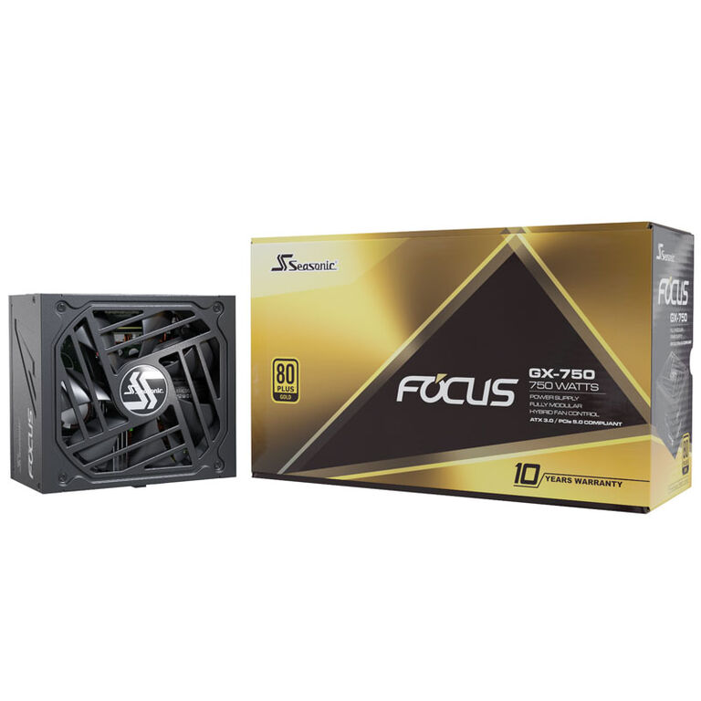 Seasonic Focus GX 750, 80 PLUS Gold power supply, modular, ATX 3.0, PCIe 5.0 - 750 Watt image number 9