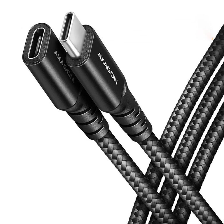 AXAGON BUCM32-CF05AB Extension Cable, USB-C to USB-C 3.2 Gen 2, 0.5m, 20 Gbps - Aluminium image number 0