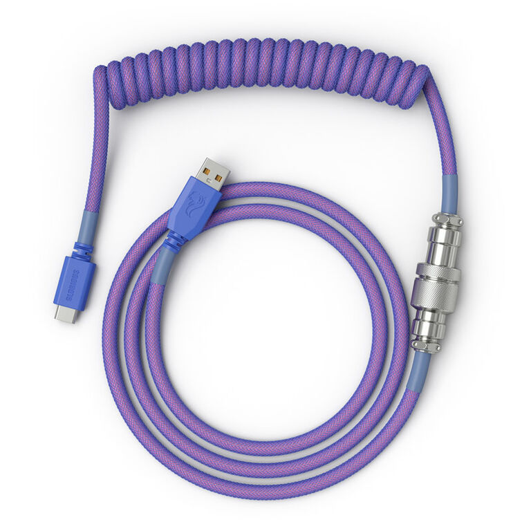 Glorious Coiled Cable Nebula, USB-C to USB-A, 1.37m - purple image number 1