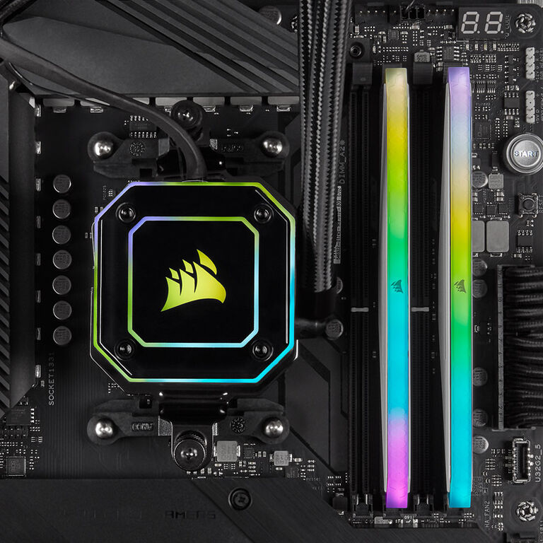 Corsair Vengeance RGB RT, DDR4-3200, CL16 - 16 GB Dual-Kit, weiß image number 6