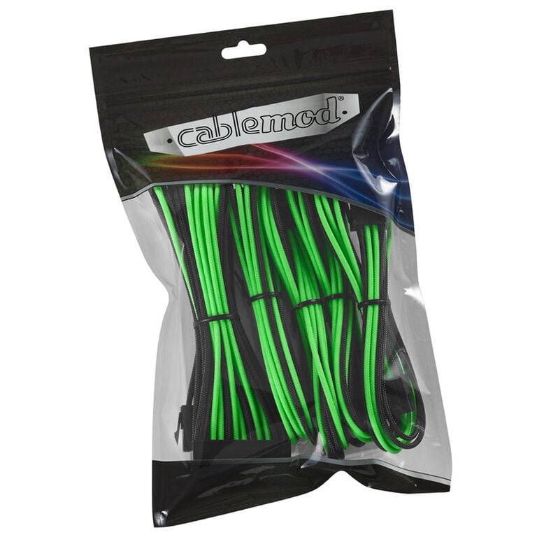 CableMod Classic ModMesh Cable Extension Kit - 8+6 Series - black/light green image number 1