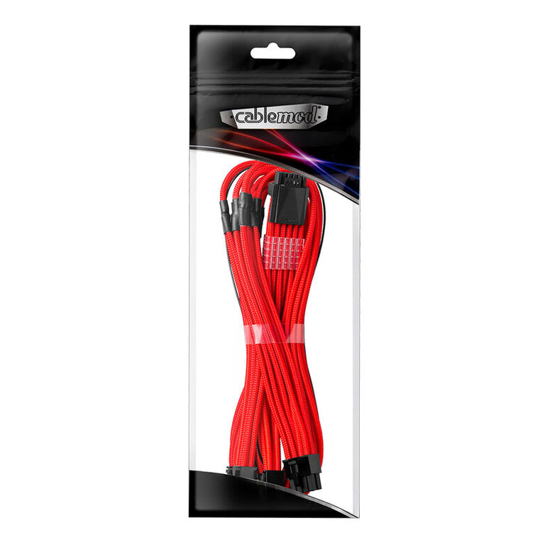 CableMod C-Series PRO ModMesh 12VHPWR to 3x PCI-e Kabel for Corsair - 60cm, red image number 2