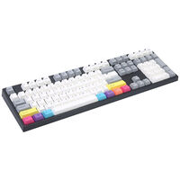 Varmilo VEA108 CMYK Gaming Tastatur, MX-Silent-Red, weiße LED - US Layout
