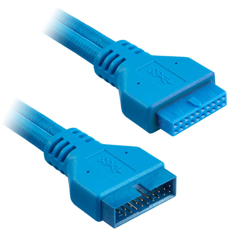 Corsair Premium Sleeved Front Panel Cable Extension Kit, blue image number 6