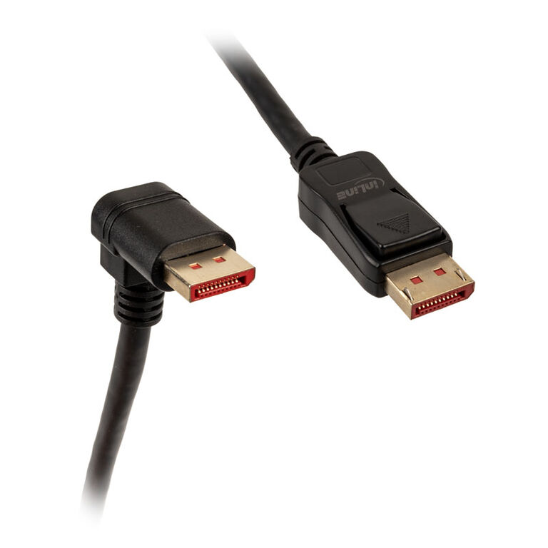 InLine 8K (UHD-2) DisplayPort Cable, downward angled, black - 2m image number 0