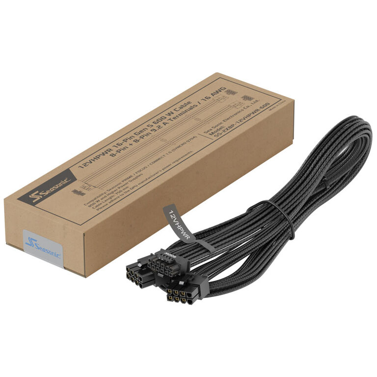 Seasonic 12VHPWR PCIe 5.0 Adapter Cable - black image number 4