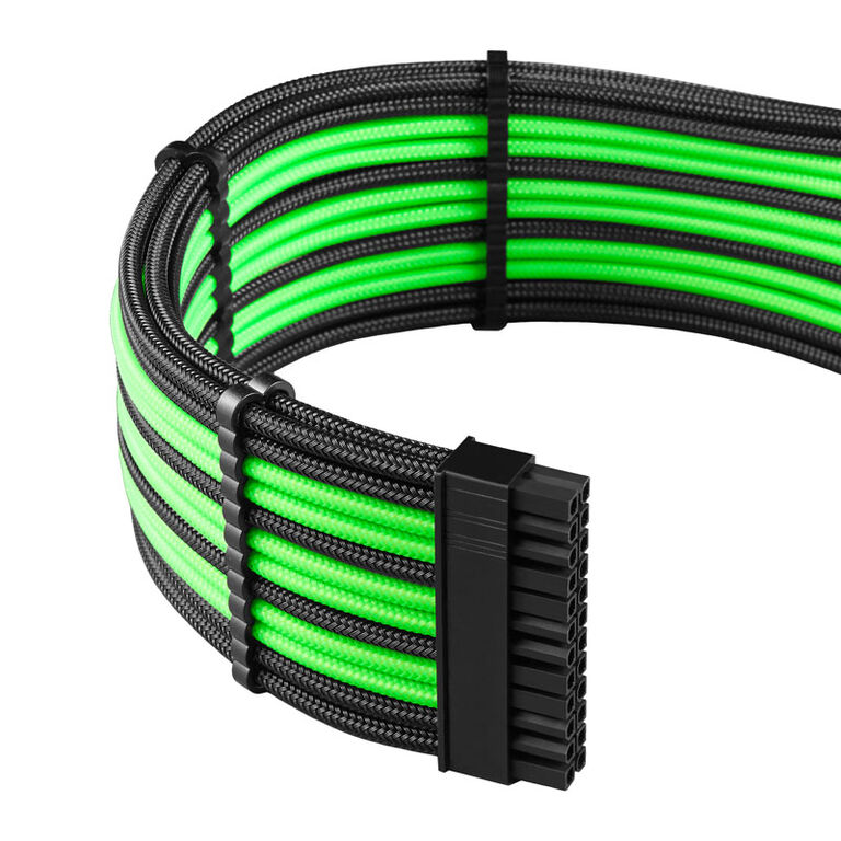 CableMod RT-Series PRO ModMesh 12VHPWR Dual Cable Kit for ASUS/Seasonic - black/light green image number 1