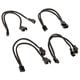 Akasa PWM Fan Splitter, 4 Pack - black