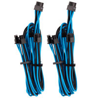 Corsair Premium Sleeved PCIe Dual Cable, Double Pack (Gen 4) - blue/black