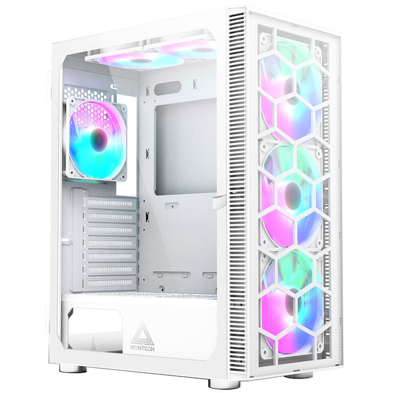 Montech X3 Glass Midi-Tower, RGB, Tempered Glass - white image number 0
