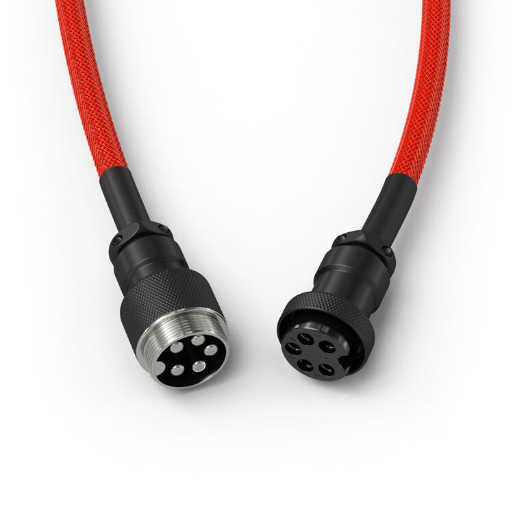 Glorious Coiled Cable Crimson Red, USB-C to USB-A, 1.37m - red/black image number 3
