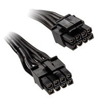 SilverStone 8 Pin ATX to 4+4 Pin Cable 350mm - black