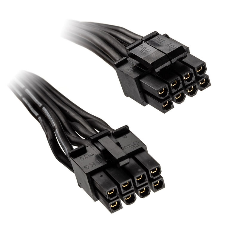 SilverStone 8 Pin ATX to 4+4 Pin Cable 350mm - black image number 0