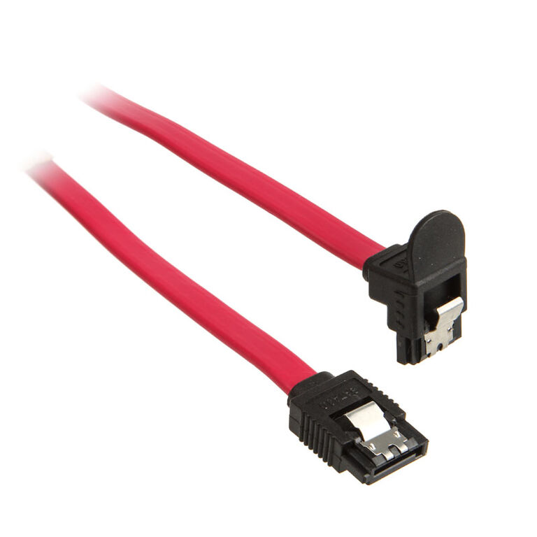 InLine SATA III (6Gb/s) cable angled, red - 0.3m image number 0