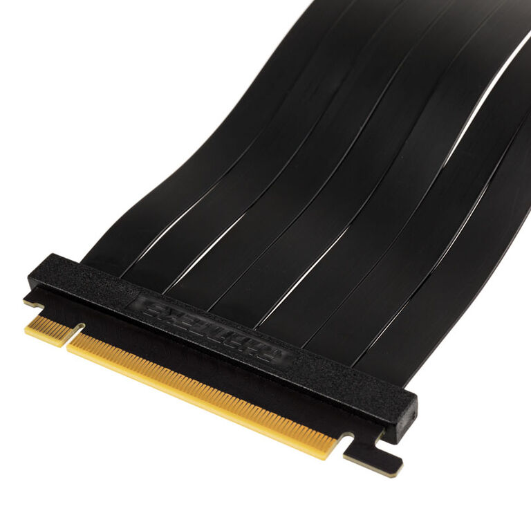 PHANTEKS PCIe x16 Riser flat cable, 90 degrees, 22cm - black image number 2
