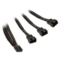EK Water Blocks EK-Cable Y-Splitter for 3x 4-Pin PWM Fans - 10 cm