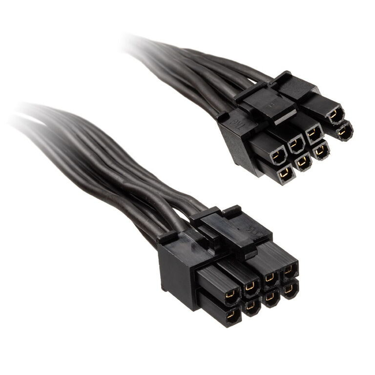 SilverStone 8 Pin PCIe to 6+2 Pin PCIe Cable 350mm - black image number 0
